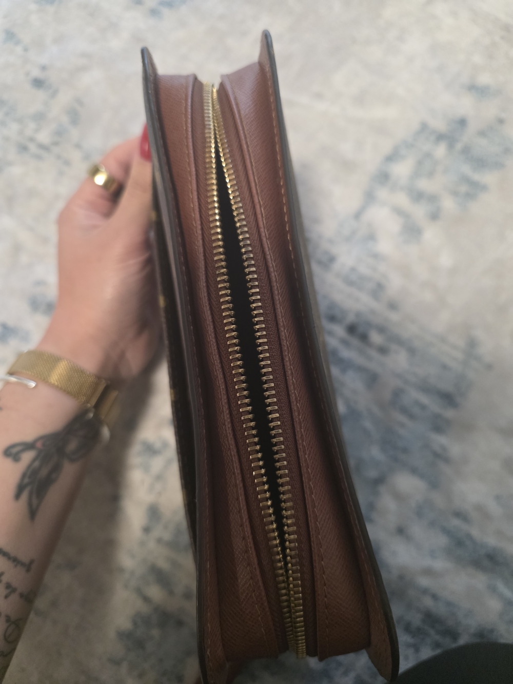 Louis Vuitton Monogram Canvas Wristlet Pouch - Brown - Picture 7 of 13